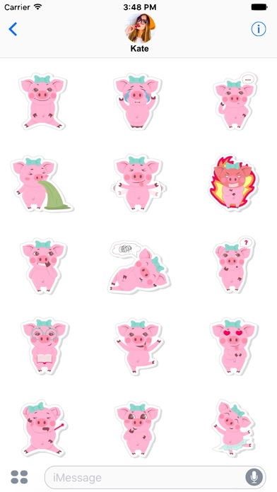 Pink Piggy Stickers screenshot 2