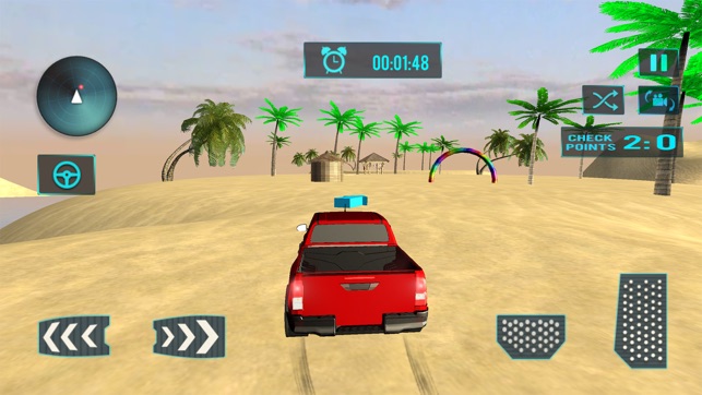 海灘卡車水沖浪 - 3D樂趣駕駛模擬