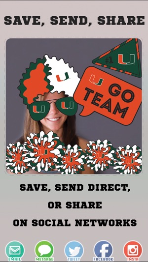 Miami Hurricanes PLUS Selfie Stickers(圖4)-速報App