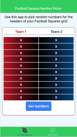 Football Squares Number Picker