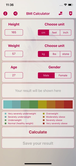 Ideal Weight, BMI Calculator