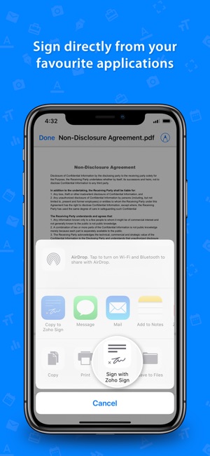 e signature app zoho sign on the app store iphone app nda template