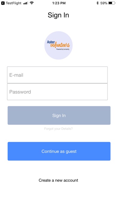 Aster Volunteers App screenshot 2