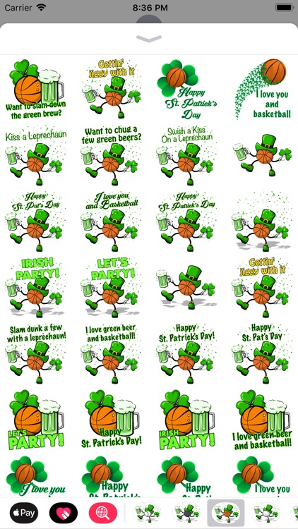 Basketball St. Pat's Stickers