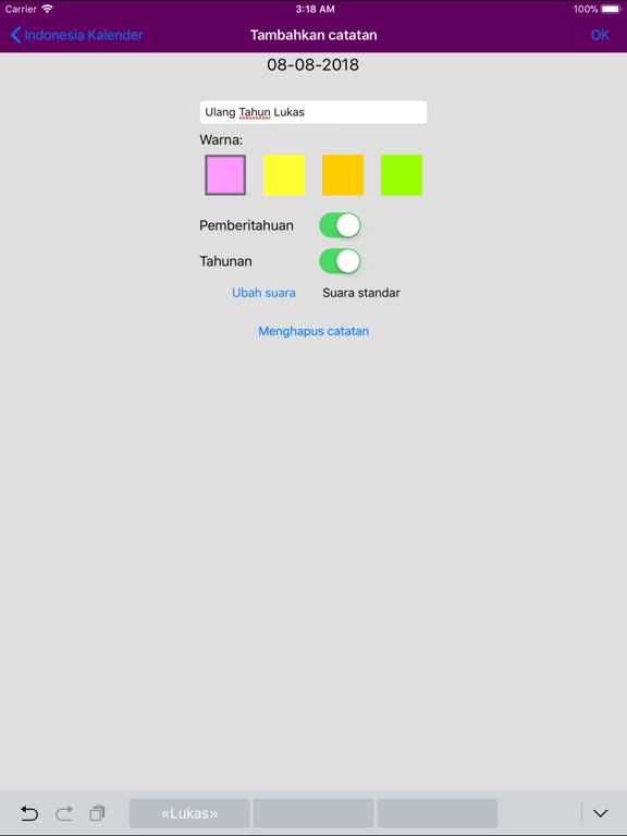 Kalender Indonesia 2018 iPad Kalender Indonesia 2018 iPad