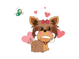 Yorkshire Terrier Dog - YorkieMoji Sticker