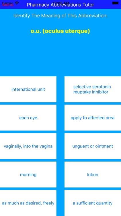 Pharmacy Abbreviations Tutor