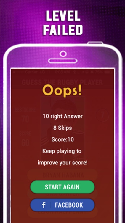 Guess Rugby League Player Quiz screenshot-5