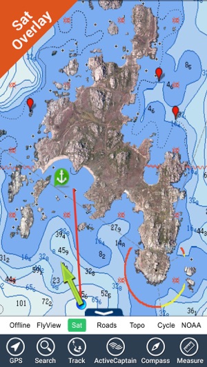 Antigua GPS charts offline spot maps Nav
