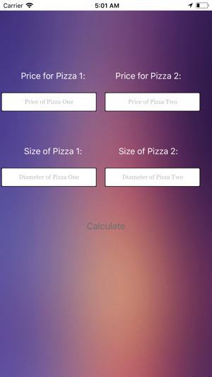 Pizza Value Calc