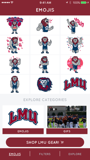 LMU Athletics Emojis & Filters(圖4)-速報App