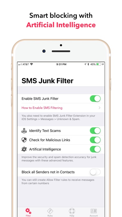 SMS Junk Filter screenshot 2