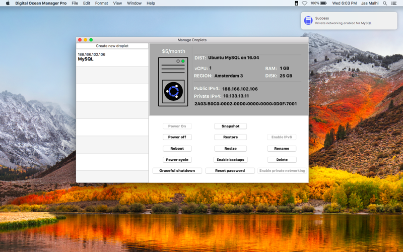 Digital Ocean Manager Pro screenshot 2