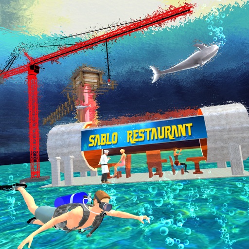 Water Restaurant Construction icon