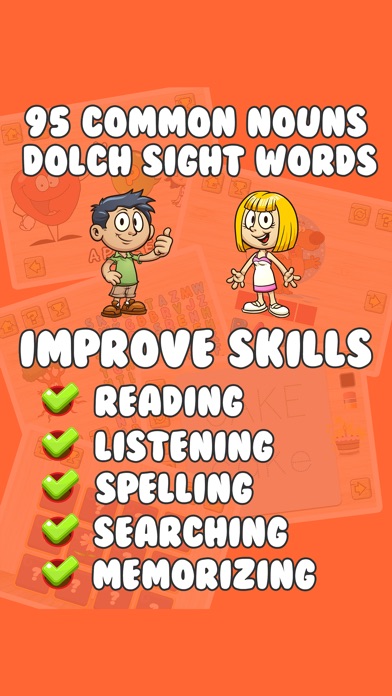 95 Dolch Sight Word Noun Games screenshot 2