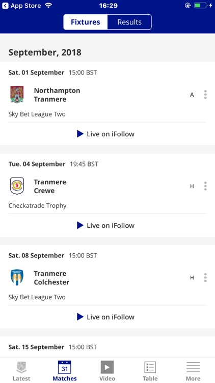 Tranmere Rovers Official App