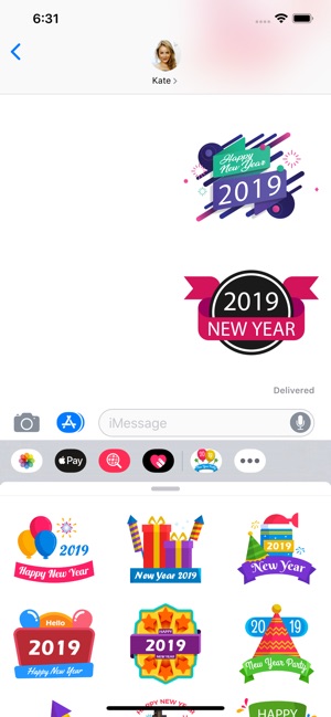 New Year 2019 Stickers(圖4)-速報App