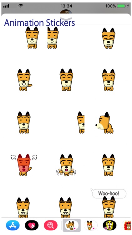 TF-Dog Animation 5 Stickers