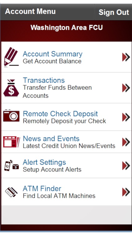 Washington Area FCU Mobile