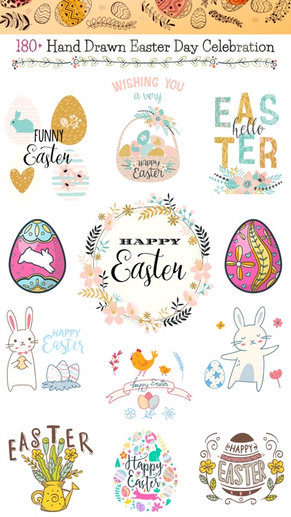Hand Drawn Easter Day Stickers