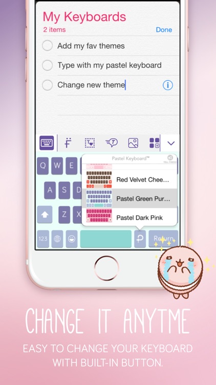 Pastel Keyboard Themes Color