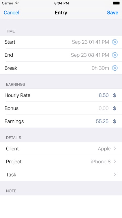 atWork Timesheet screenshot-4