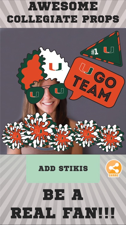 Miami Hurricanes Selfie Stickers