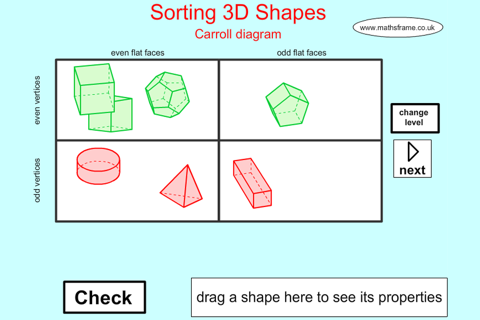 Sorting 3D Shapes Carroll screenshot 2