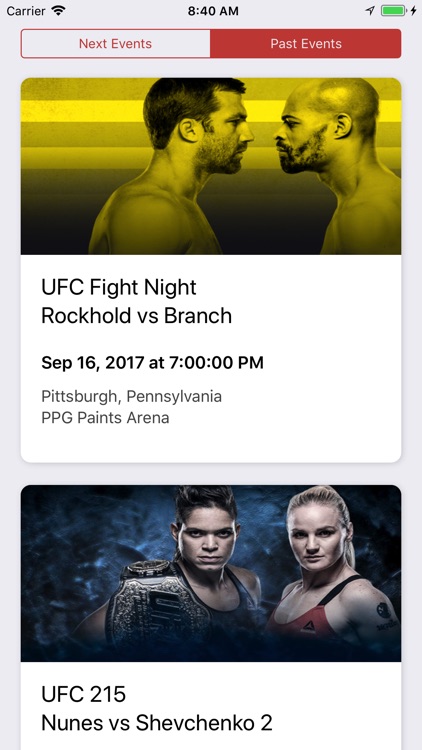 MMA Calendar