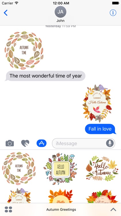Autumn Greetings - Say it With Beautiful Stickers