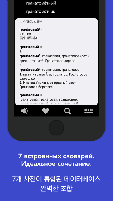 KoRusDic Pro 한러-러한 사전 7-in-1 Advanced Russian-Korean-Russian Dictionary Screenshot 3