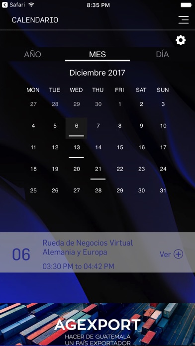 Calendario de Eventos AGEXPORT screenshot 2