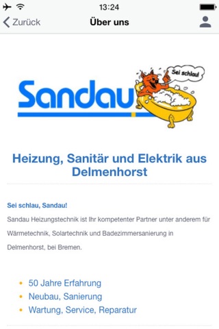 Sandau Heizungstechnik screenshot 2