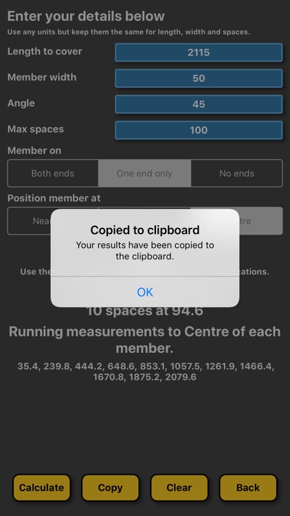 Baluster Post Space Calculator