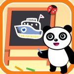 Panda chalk coloring