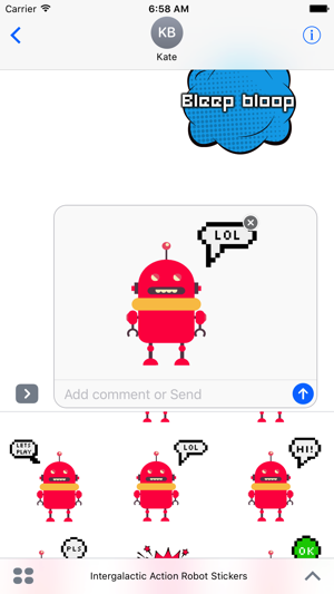 Intergalactic Action Robot Stickers(圖2)-速報App