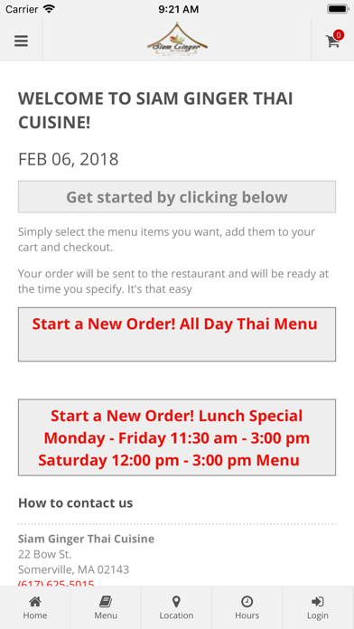 How to cancel & delete Siam Ginger Thai Ordering from iphone & ipad 1