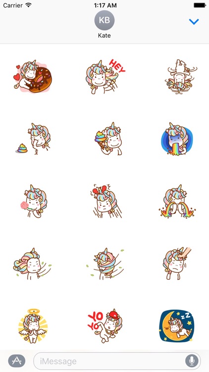 Small Rainbow Unicorn Sticker