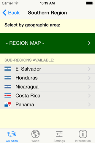mapQWIK CA - Central America Zoomable Atlas screenshot 2