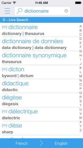 Dictionary French Englishのおすすめ画像1