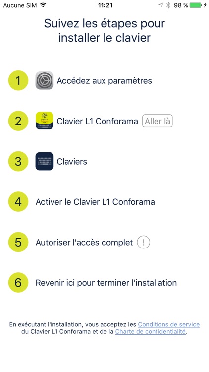 Clavier L1 Conforama