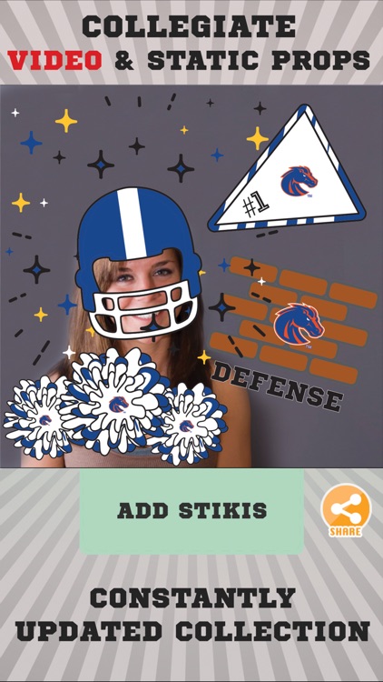 Boise State Broncos Animated Selfie Stickers