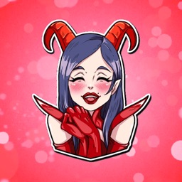 Devil Girl Halloween Stickers