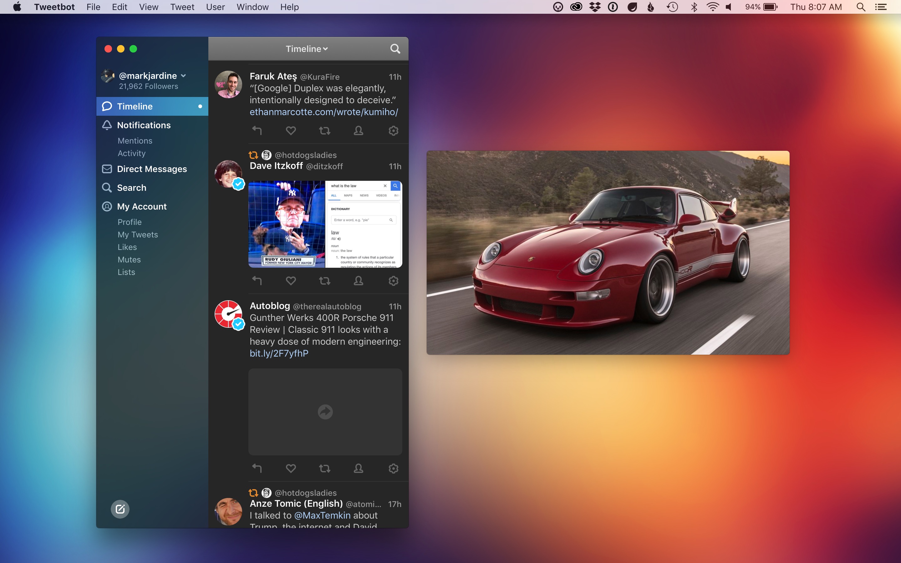 Screenshot do app Tweetbot 3 for Twitter