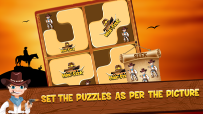 CowBoy Hide & Seek Puzzle screenshot 1