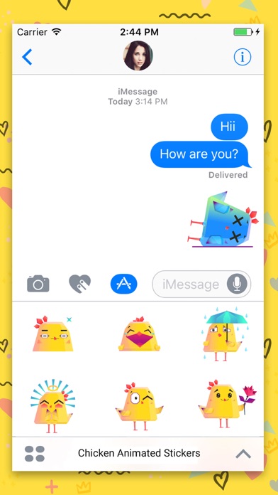 Chicken Emoji Animated Sticker screenshot 2