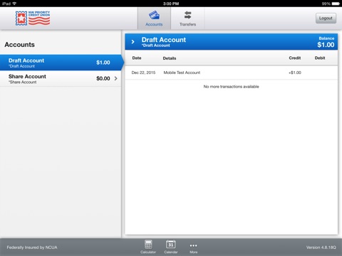 NW Priority Credit Union for iPad screenshot 3
