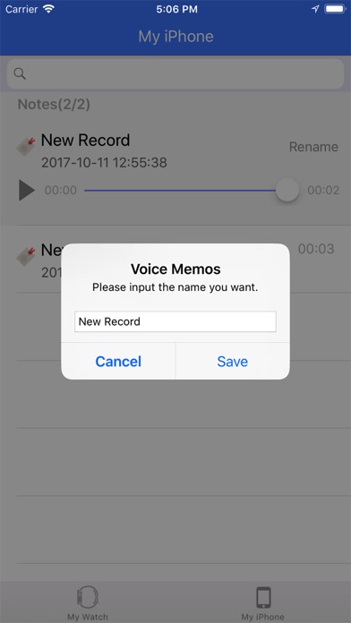 Voice Recorder Run on Watch1&2 screenshot 4