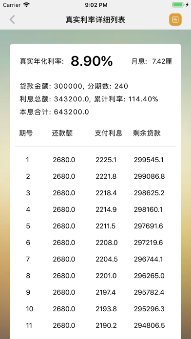 真实贷款利率-银行真实年化利率计算 screenshot 3