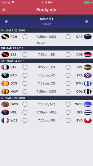 Footyinfo - Live AFL Scores